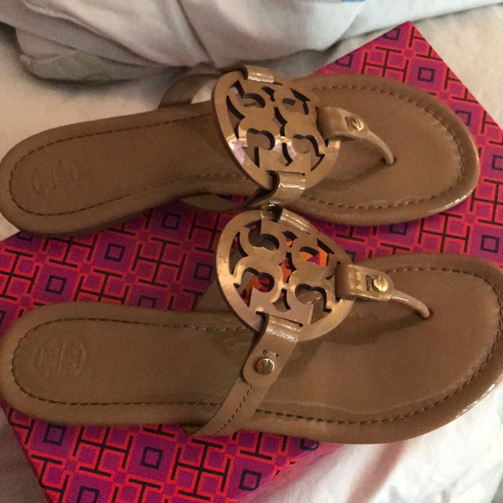 Tory Burch Miller patent leather sandals